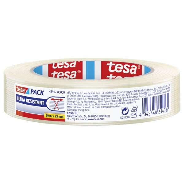 Rouleau adhésif emballage transparent 25m x 50mm tesa ultra résistant