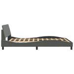 vidaXL Cadre de lit sans matelas gris foncé 120x200 cm tissu