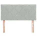vidaXL Tête de lit LED gris clair Ensemble de 2 Gris clair Tissu et bois