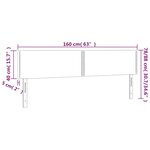 vidaXL Tête de lit à LED Noir 160x5x78/88 cm Velours