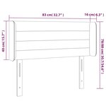 vidaXL Tête de lit avec oreilles Gris clair 83x16x78/88 cm Tissu