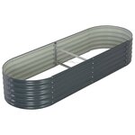 vidaXL Lit surélevé de jardin 240x80x44 cm Acier galvanisé Gris