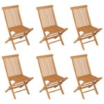 Salon de jardin meuble d'extérieur ensemble de mobilier 7 pièces bois de teck massif 02_0017424