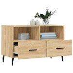 vidaXL Meuble TV Chêne sonoma 80x36x50 cm Bois d'ingénierie