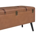 vidaXL Tabourets de rangement lot de 3 Marron Similicuir