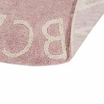 Tapis coton motif alphabet - rose - 150 Ø
