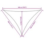 vidaXL Voile de parasol tissu oxford triangulaire 4x5x5 m noir