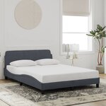 vidaXL Cadre de lit sans matelas gris foncé 120x200 cm velours