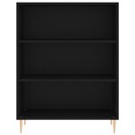 vidaXL Buffet haut Noir 69 5x34x180 cm Bois d'ingénierie