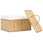 vidaXL Boîtes de rangement en bambou 4 Pièces
