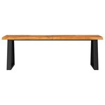 vidaXL Banc avec bord vivant 140 cm bois d'acacia massif