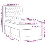 vidaXL Sommier à lattes de lit avec matelas Gris foncé 100x200 cm