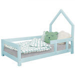 Lit cabane enfant POPPI 120 x 200 bleu clair 1