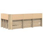 vidaXL Lit bibliothèque chêne Sonoma 75x190 cm en bois d'ingénierie