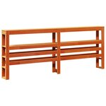 vidaXL Cadre de lit et tête de lit cire marron 180x200 cm bois de pin