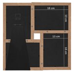 vidaXL Collage de cadres photo pour photo de 4x(13x18 cm) Marron MDF
