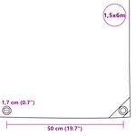 vidaXL Bâche de protection 650 g/m² 1 5x6 m Noir