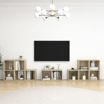 vidaXL Ensemble de meubles TV 8 Pièces Chêne sonoma Bois d'ingénierie