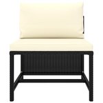 Salon de jardin meuble d'extérieur ensemble de mobilier 9 pièces avec coussins résine tressée noir 02_0018135
