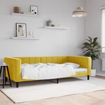 vidaXL Lit de repos sans matelas jaune 100x200 cm velours