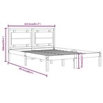 vidaXL Cadre de lit sans matelas blanc 150x200 cm bois massif