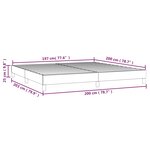 vidaXL Cadre de lit Bleu foncé 200x200 cm Velours
