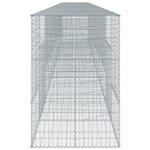 vidaXL Panier gabion avec couvercle 1100x100x150 cm fer galvanisé