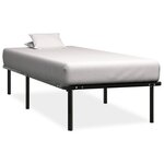 vidaXL Cadre de lit Noir Métal 100 x 200 cm