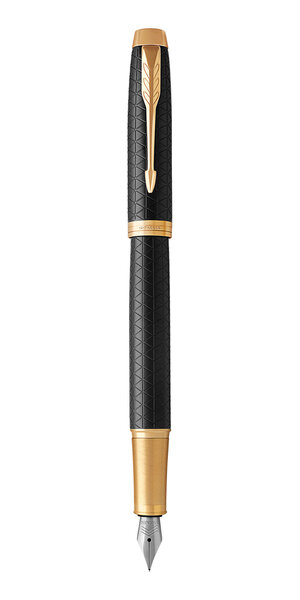 PARKER IM Premium Stylo plume  Noir  plume fine  encre bleue  Coffret cadeau