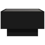 vidaXL Table basse avec LED noir 50x50x30 cm bois d'ingénierie