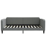 vidaXL Lit de jour avec gigogne sans matelas gris foncé 100x200 cm