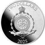 Pièce de monnaie en Argent 2 Dollars g 31.1 (1 oz) Millésime 2025 CORAL REEF
