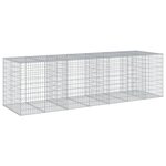 vidaXL Panier gabion avec couvercle 350x100x100 cm fer galvanisé