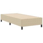vidaXL Cadre de Lit Vert Clair Gris 90x200 cm Tissu Côtelé