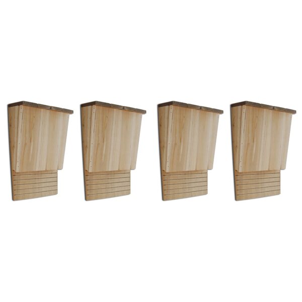 vidaXL Maison pou chauve-souris 4 Pièces 22 x 12 x 34 cm Bois