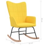 vidaXL Chaise à bascule Jaune moutarde Tissu
