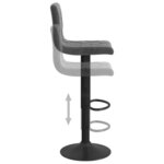 vidaXL Tabourets de bar lot de 2 Gris foncé Velours