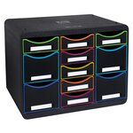 Moule De Classement Storebox Multi 11 Tiroirs Black Office - Noir/arlequin - Exacompta