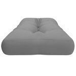 vidaXL Coussin de palette gris 120x40x12 cm tissu