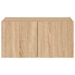 vidaXL Meuble TV mural avec lumières LED chêne sonoma 60x35x31 cm