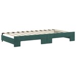 vidaXL Lit de jour avec lit gigogne vert foncé 100x200 cm velours
