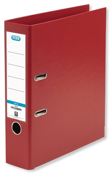 Classeur à levier SMART Dos de 80 mm en PP A4 Rouge ELBA