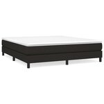 vidaXL Cadre de lit sans matelas noir 180x200 cm tissu
