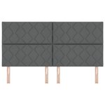 vidaXL Tête de lit design en blocs de diamant gris foncé 180 cm tissu