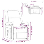vidaXL Fauteuil inclinable Gris foncé Velours
