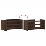 vidaXL Table basse chêne marron 100x50x50 cm bois d'ingénierie