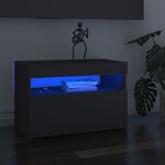 vidaXL Meubles TV avec lumières LED 2 Pièces gris 60x35x40 cm