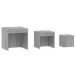 vidaXL Tables gigognes 3 Pièces Sonoma gris Bois d'ingénierie