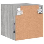 vidaXL Meuble TV mural avec lumières LED sonoma gris 30x28 5x30 cm