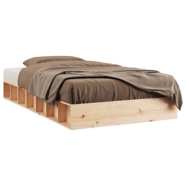 vidaXL Cadre de lit sans matelas 90x190 cm bois massif